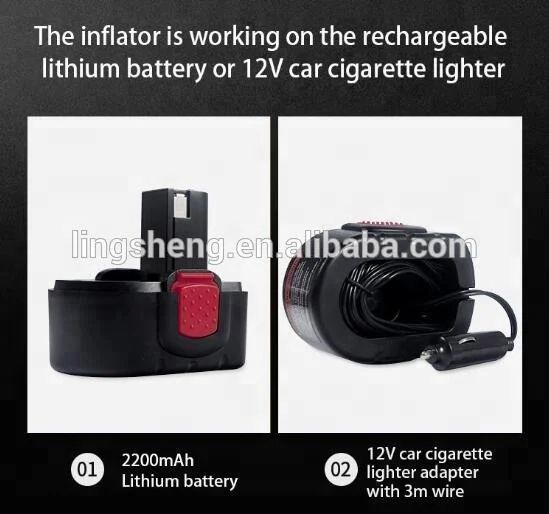 High Quality Inflator Rubber Ball Seatbottl Car Electrical Air Pump Mini Portable Wireless