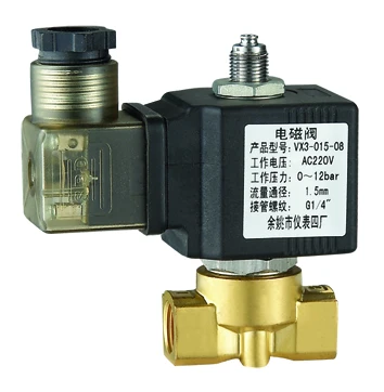 VX3-015-08 liquid FKM 3 way solenoid valve air compressor solenoid valve