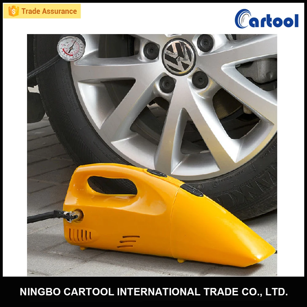 DC 12V portable car vacuum cleaner with air compressor