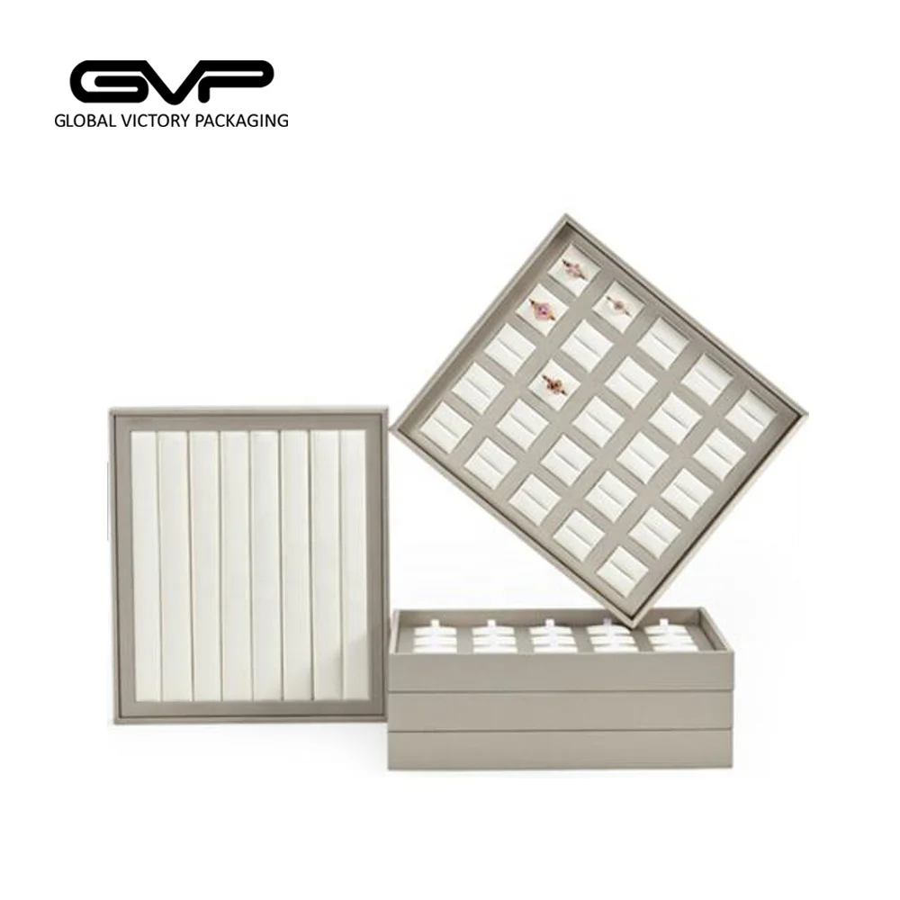 Прямые поставки от производителя оптовая продажа OEM pu зрелище ювелирные изделия Кольцо Серьги Дисплей лоток