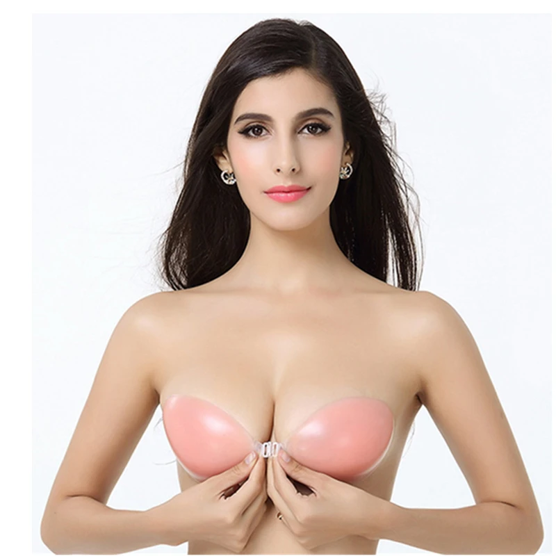 open hot sexy girl photo Invisible strapless transparent clear silicone bra
