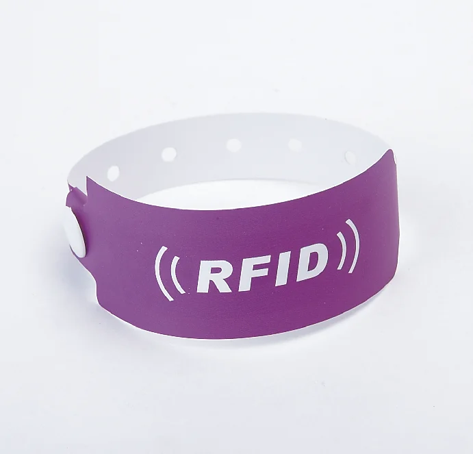 RFID paper wristband for disposable/single/one time use