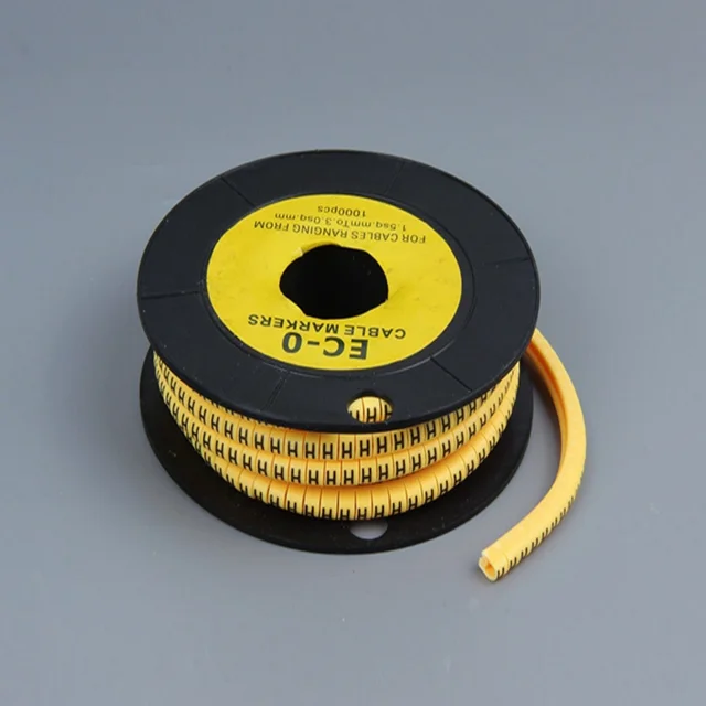 High Quality Cable Marker Sleeve PVC Material EC-0 EC-1 EC-2 EC-3 Number 0-9 Letter A-Z Pack of 500/1000 Pcs