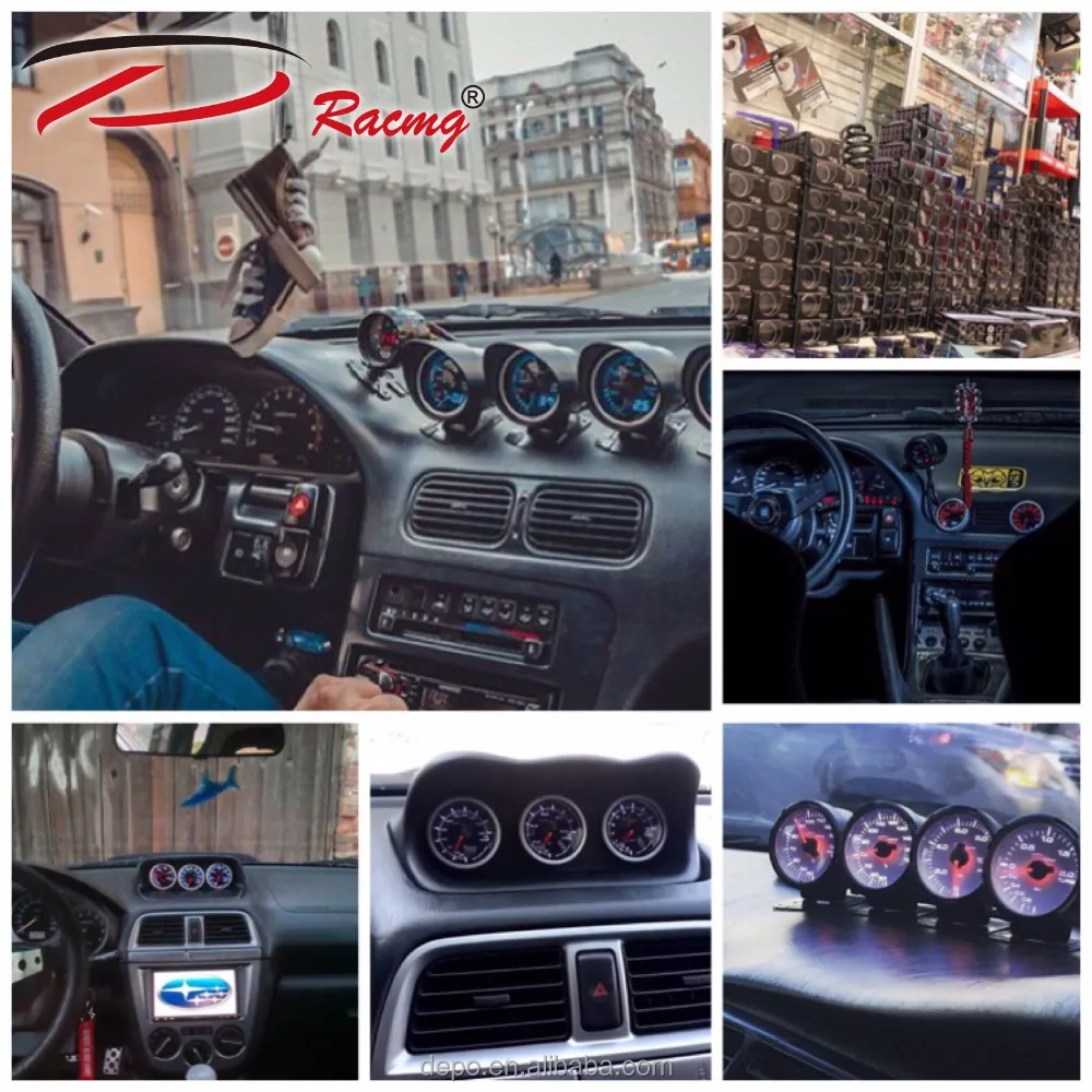 52mm black AIR Vent Gauge Holder Pod adapter for VW