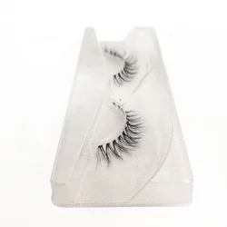 faux 3d mink lash clear stalk wholesale private label full strip short fur mink eyelashes natural look under eye lash