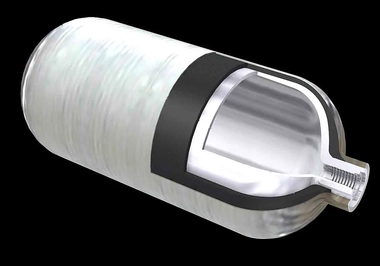 
30Mpa/300bar/4500Psi Type3 ce certificate paintball tank carbon fiber composite CO2 Air gun N2 gas cylinder 