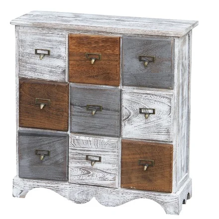 Solid Wood Retro Style Multi Drawer Cabinet Chest, Vintage Retro Furniture
