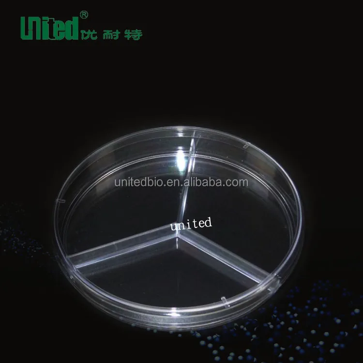 
Plastic petri dish 90x15mm with 3 sections 