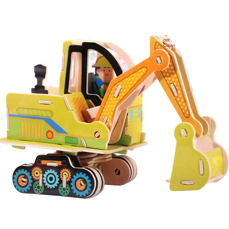 Free Sample Building Diy Vehicle Diy Wooden Model Car Assembly Model Toy