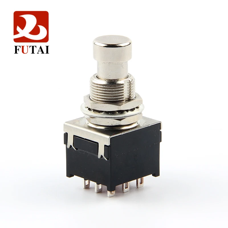 
 3PDT Педаль для гитарных эффектов, наконечник, 9 штырьков, бакелитовый ножной переключатель, фиксация, паяльный терминал  