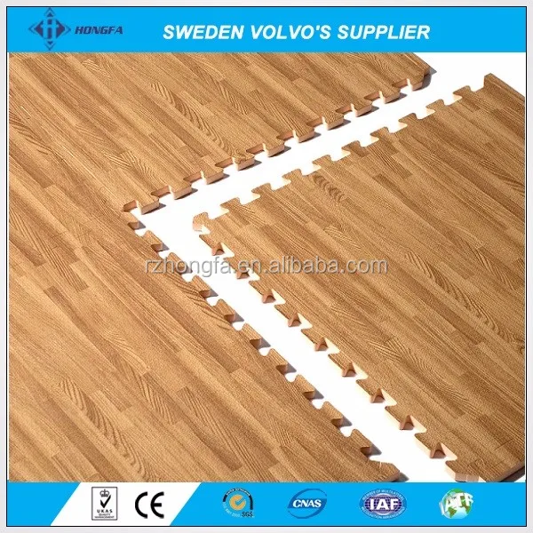 Interlocking Foam Wood Grain EVA Mats