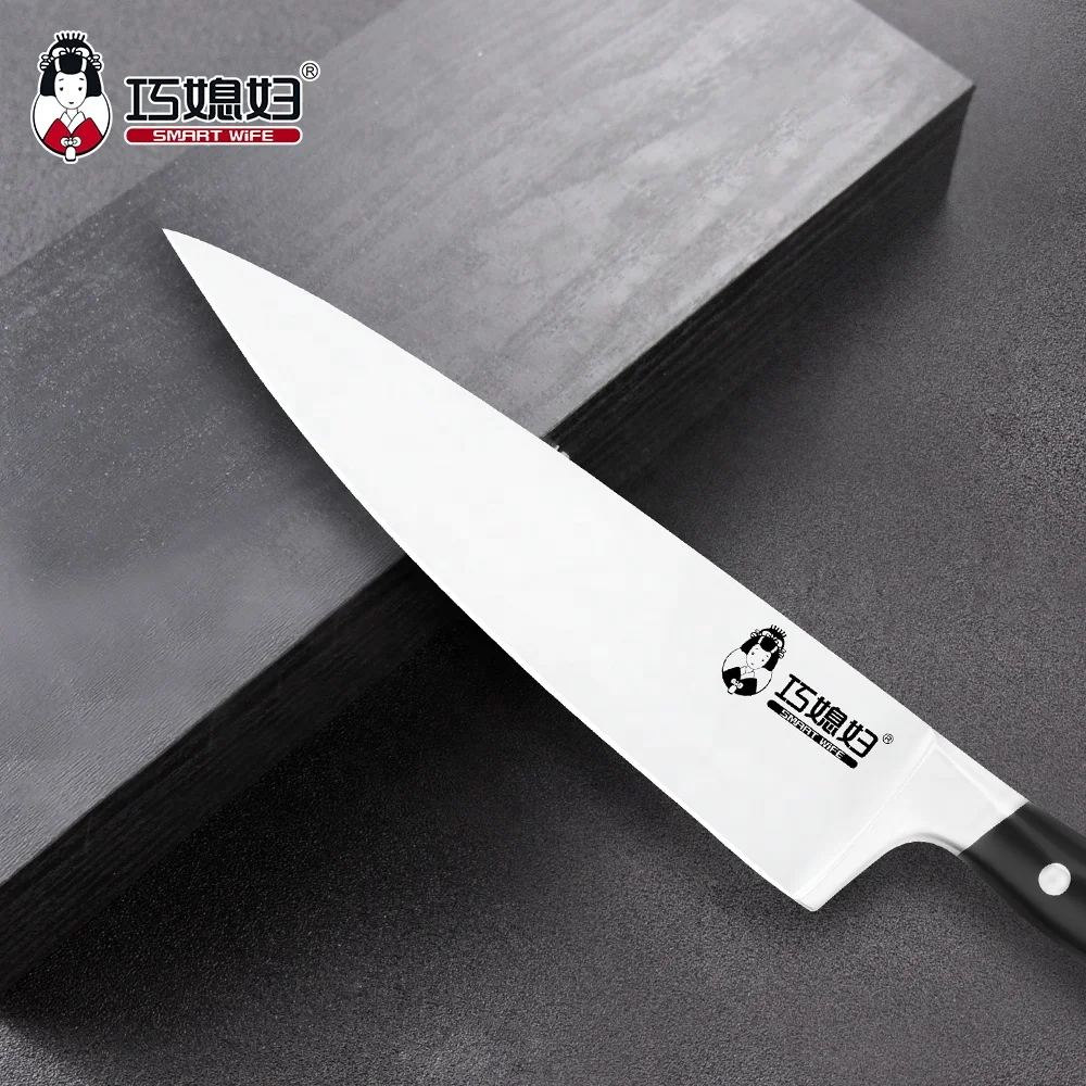 Пользовательские немецкие кухонные ножи из нержавеющей стали Din 1,4116, 8 дюймов, шеф-ножи с ручкой из АБС-пластика
