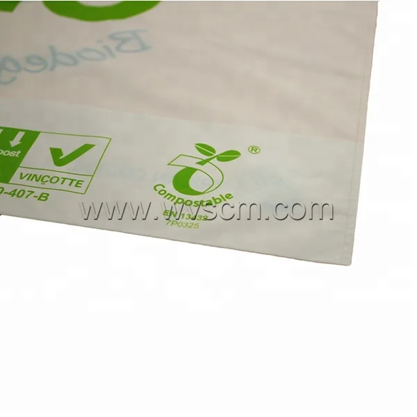 100% OXO Biodegradable Compostable Eco Friendly Plastic D2W EPI Cassava Corn Starch Die Cut Bags Wholesale
