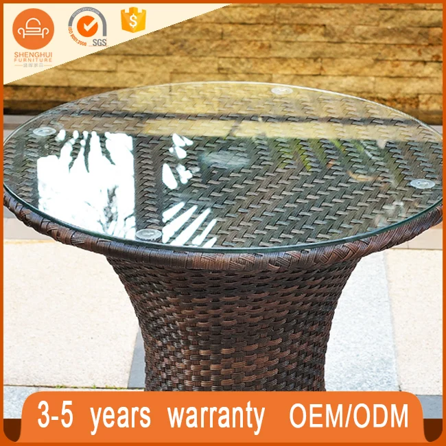 
Popular Fibreglass PE Rattan Wicker Garden Restaurant Coffee Shop Outdoor Furnitures 