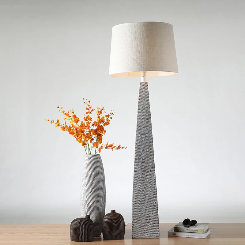 Wholesale modern poly resin nordic floor lamp resin home decoration tall lamp for home decor