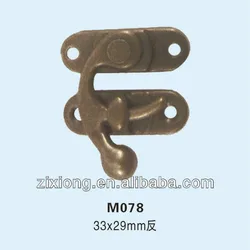 Decorative metal Oxhorn lock clasp for wooden box