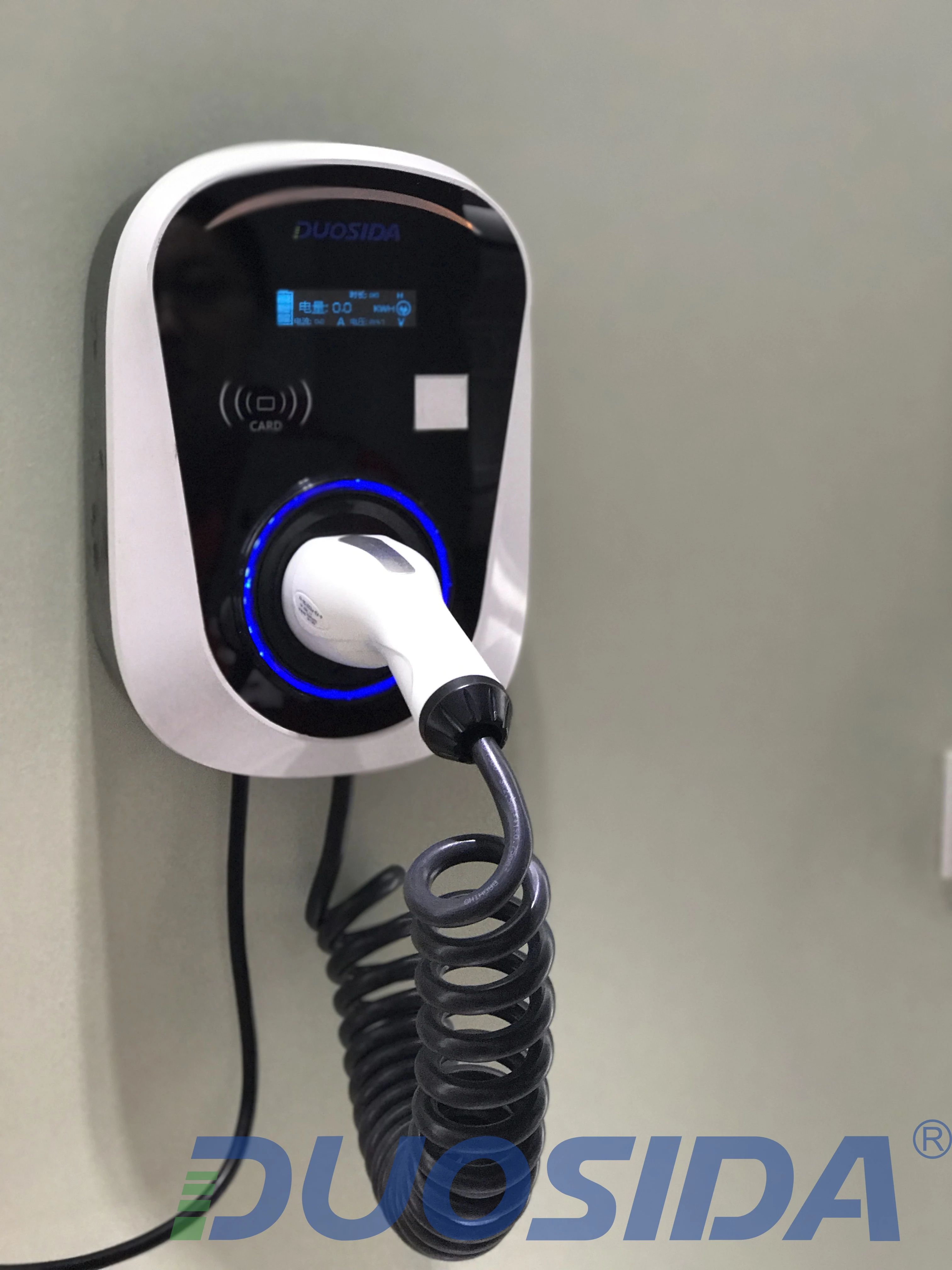 Duosida Sae j1772 type 1 plug 7KW AC charging station with 5m cables for EV car
