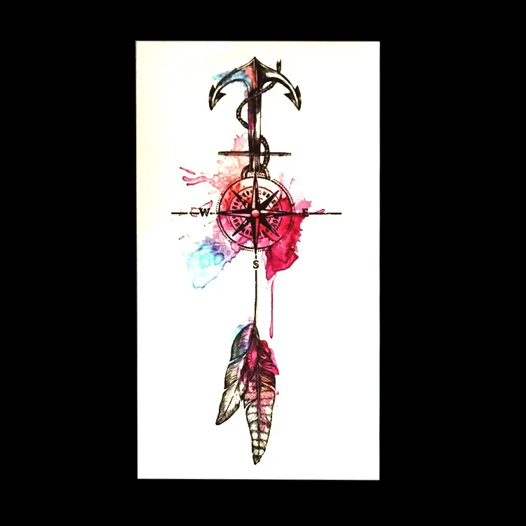 XQB 001-100 210x114mm colorful waterproof temporary tattoo animal totem long time lasting tattoo sticker