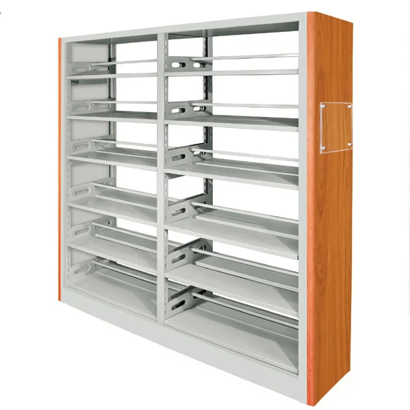 
Hot Item Heavy Duty Wood And Metal Library Wooden Steel Simple Dustproof Bookshelf 