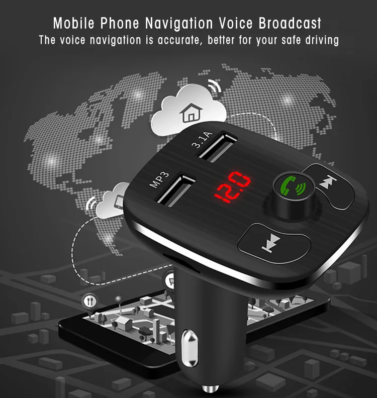 
trending products 2018 new arrivals handfree bluetooth mobile car charge 