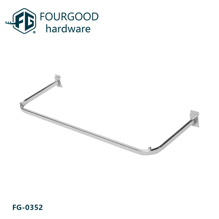 High quality U sharp metal hanging clothes display racks on hot sale