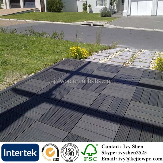 Interlock Tile Water Proof Boards Cheap Price Wood Plastic Composite Decking DIY Tile Interlock WPC DIY tile