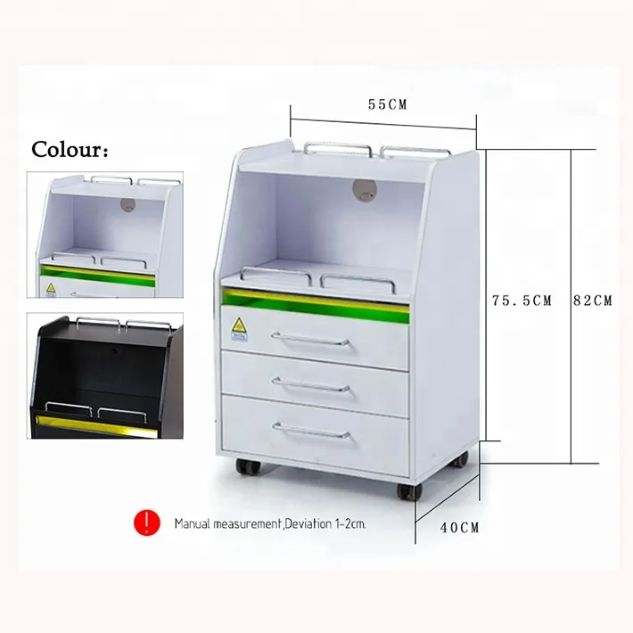 lockable UV disinfection cart beauty salon trolley equipment