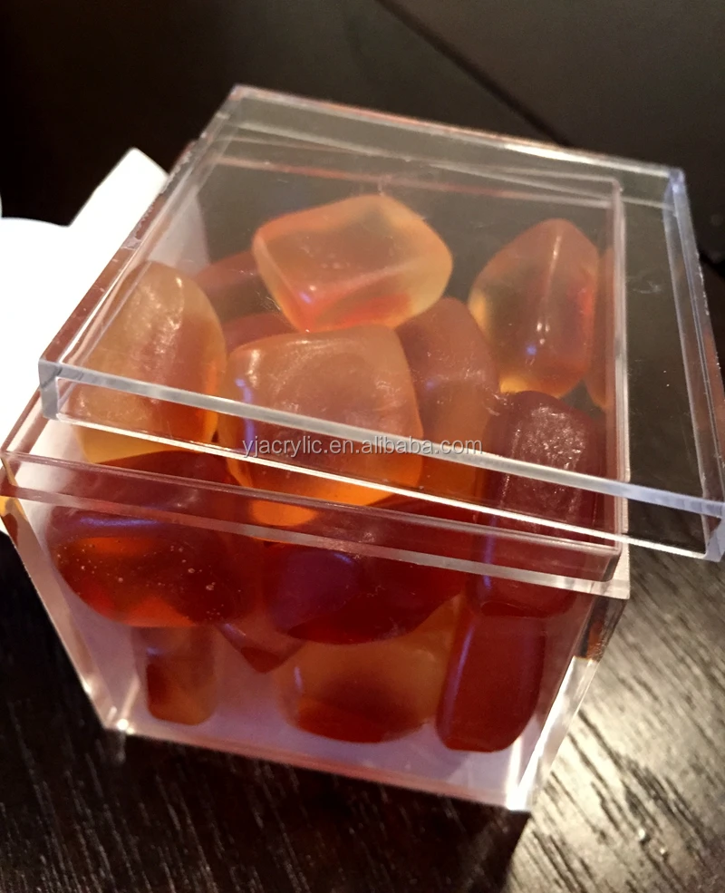 Hot sale cube fashion clear acrylic candy case