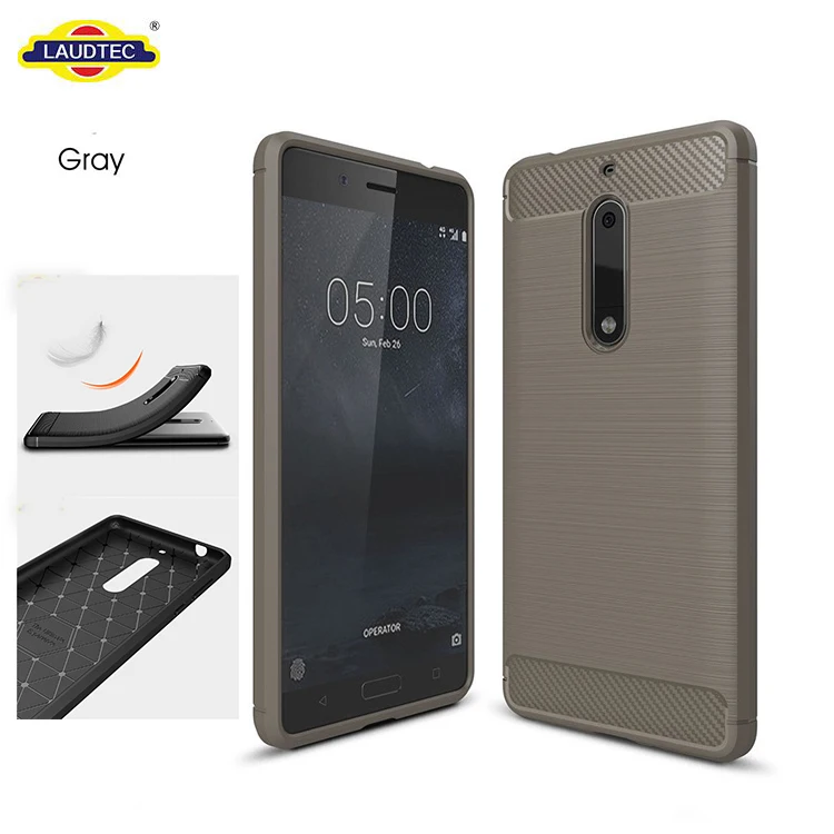Hot Selling Carbon Fiber Mobile Phone Case Back TPU Case for Nokia 5