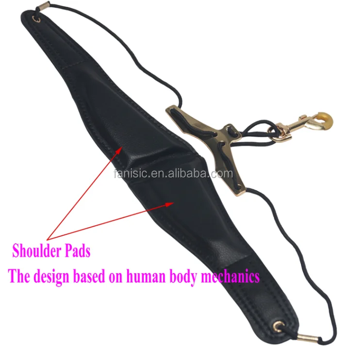 Saxophone neck straps from china of genuine leather neck strap