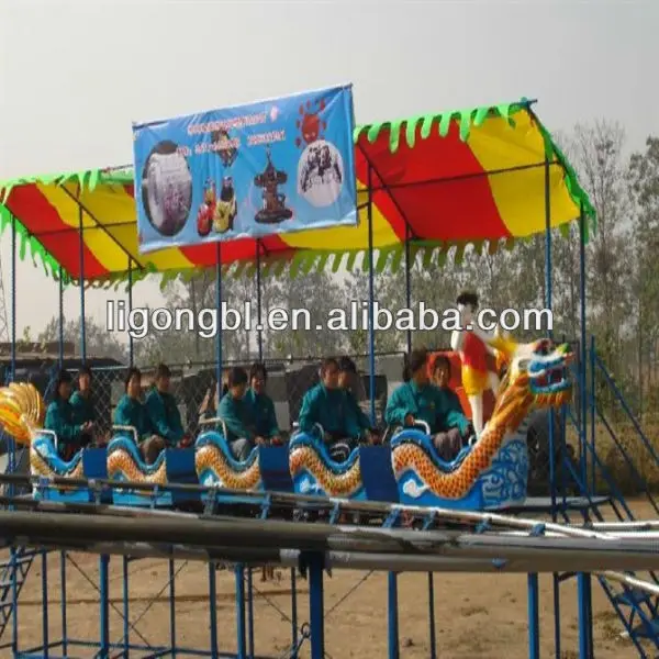 Amusement Park Games 16 Seats Kid Park Rides Mini Roller Coaster Sliding Dragon for sale