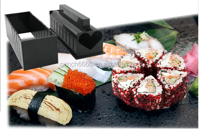 Perfect Magic Roll Sushi maker Home Sushi Making Kit ,  Complete 10 piece Kit with 5 Molds and Utensils , DIY Sushi Maker