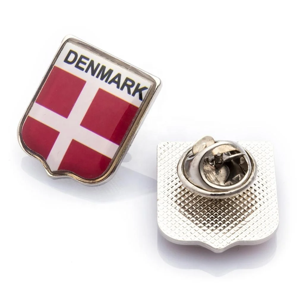 Custom Existing mould epoxy countries flag zinc alloy silver Lapel Pin Badges