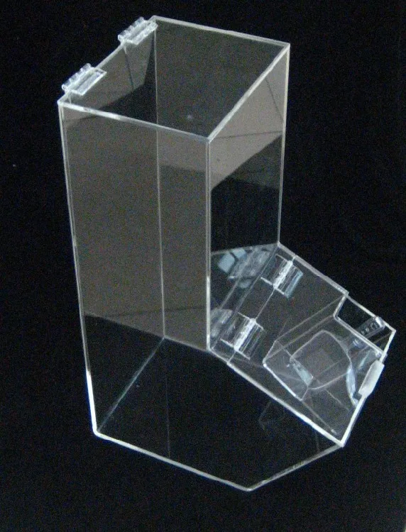 Iange custom transparent band cover acrylic candy display rack, suitable for supermarket display