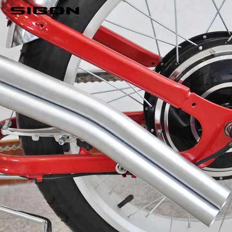 SIBON 4BV 500W lithium battery suspension fork V brake fat tire red electric bike chopper for adult from China