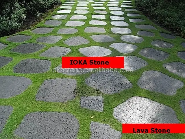 
lava paving garden foot stepping stone 