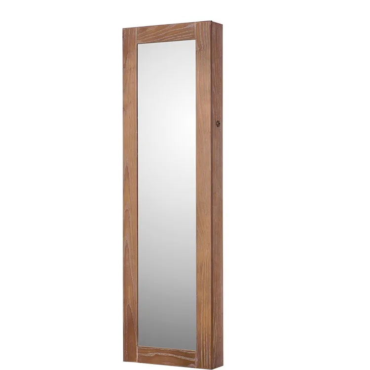 
Fashion wall mount hanging type jewelry organizer cabinet armoire with mirror 