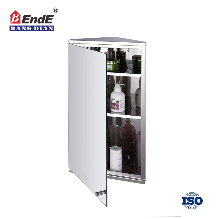 
Mini size design stainless steel bathroom corner medicine cabinet mirror 