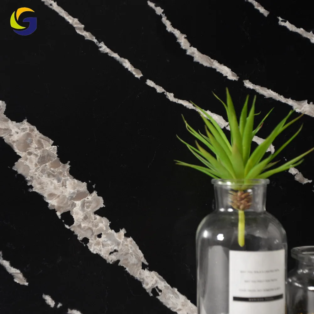 Black Marquina super white quartzite with high hardness