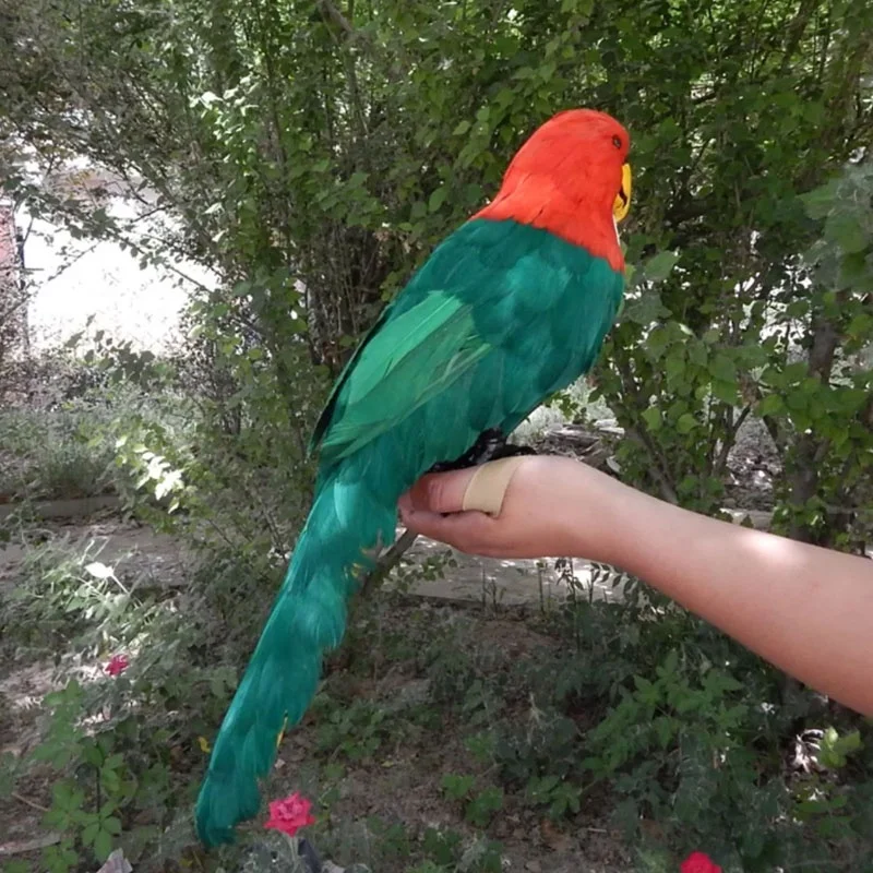 Different Color Available Artificial Macaw Parrot Bird Garden Decoration Figurine