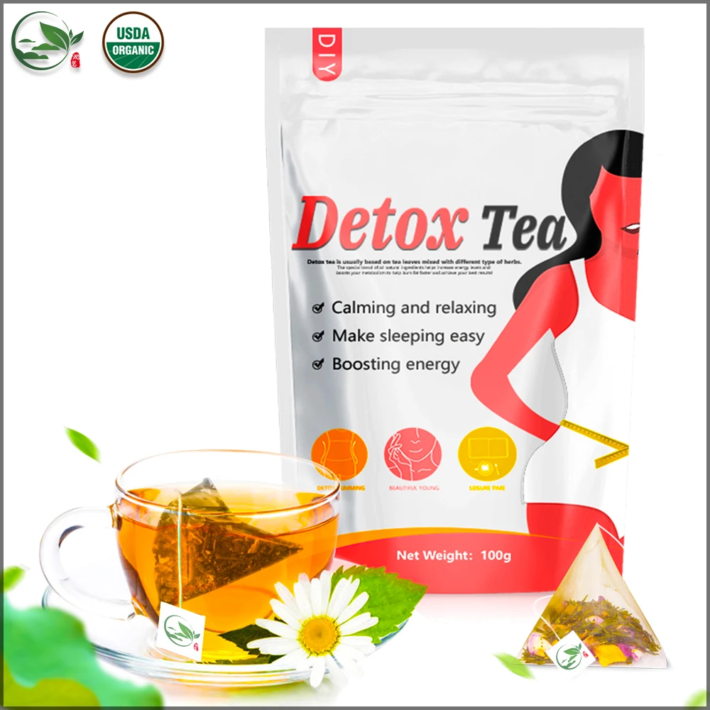 Green Triple Leaf Tea Drink Wholesale Organic 14 day Fit Tea Detox Cleanse Slim Custom Slimming Fat Weight Loss Beauty Detox Tea