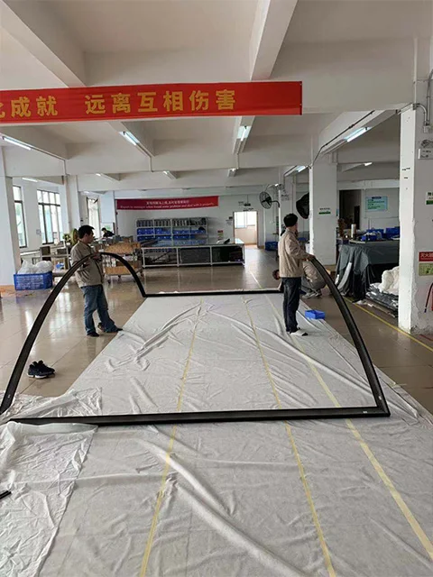 XYScreen 180 degree curved projection screen with 6m Length and 5m radius