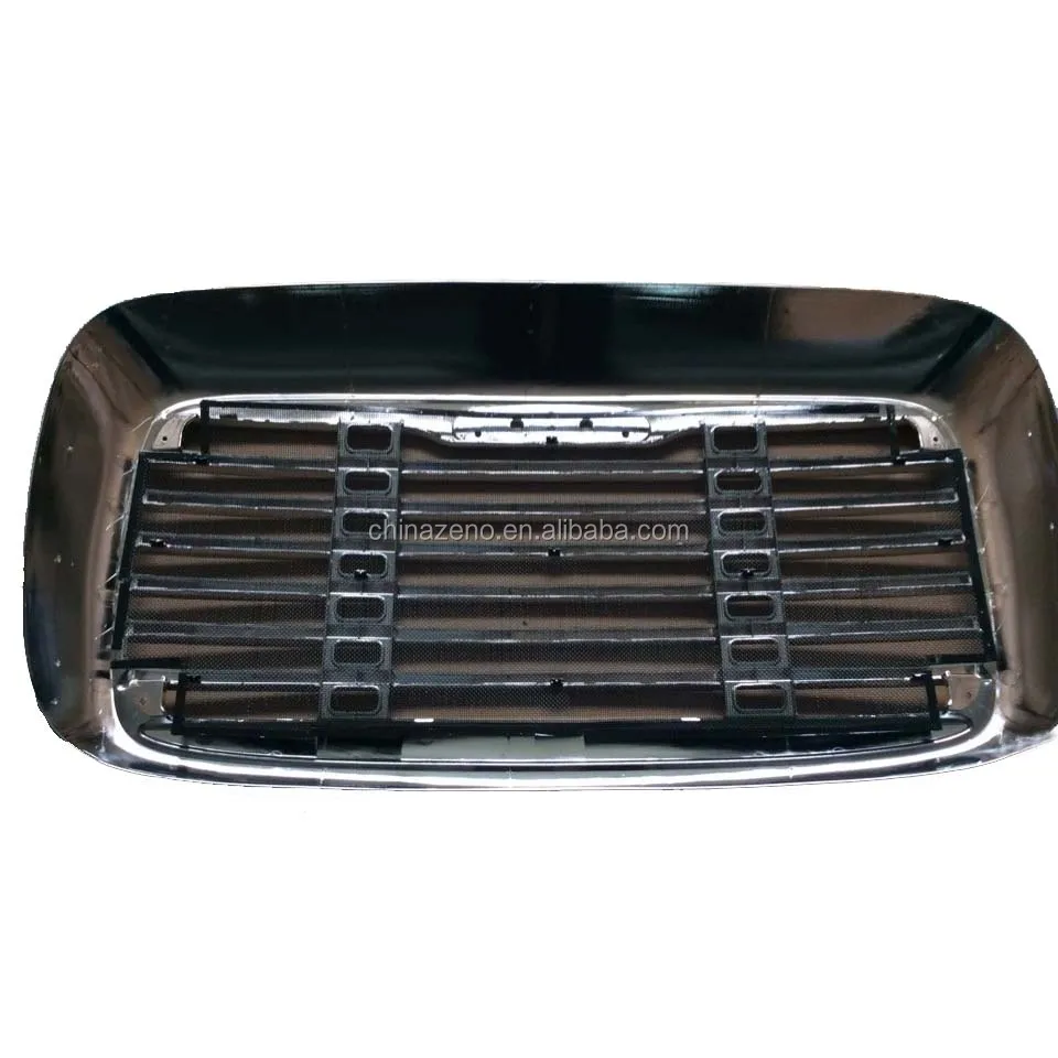 Front Grille Chrome OE style w/ bug screen Fits 2000 - 2008 Freightliner Columbia