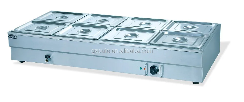 Wholesale Stainless Steel Electric Bain Marie With Glass (4-pans)
