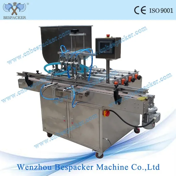 Automatic 4 nozzles milk bottle mineral water filling machine