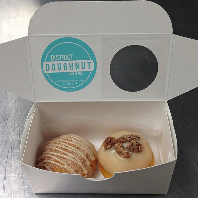 
Custom printing 4 pack folding food grade paper packaging box for donut 