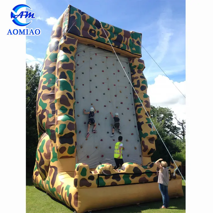 Камуфляжная надувная скалолазающая Гора надувная стена для скалолазания на продажу