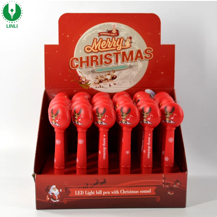 
Giveaway Gifts Sound Led Christmas Pen, Christmas Ballpoint Pen, Multi-function Pen 