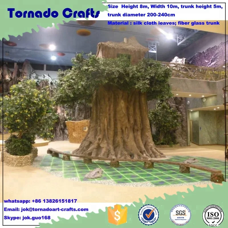 newest design China supplier large outdoor wooden hotel artificial tree house for sale