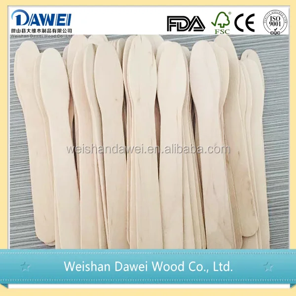 Factory Wholesale Cheap promotion ice cream spoon gift birch ice-cream spoon